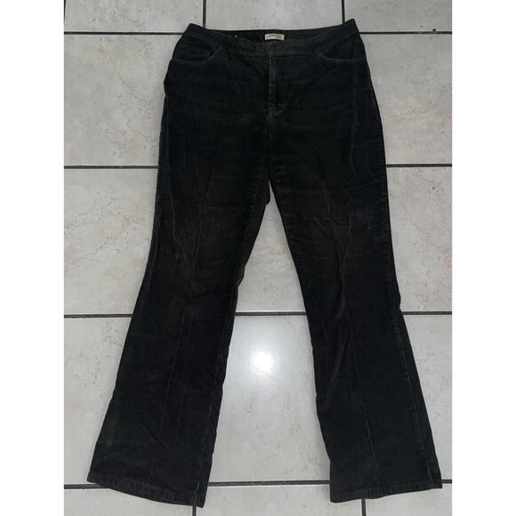 St. Johns Bay Stretch Bootcut Corduroy Pants Womens 12 Dark Green - Picture 1 of 5